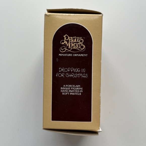 Precious Moments Dropping in for Christmas Ornament 1982 Vintage E-2369 - Picture 3 of 12